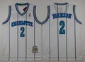 Men’s Charlotte Hornets #2 Larry Johnson 1992-93 White Hardwood Classics Soul Swingman Throwback Jersey