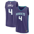 Men’s Charlotte Hornets #4 Sion James Purple Statement Edition Swingman Jersey