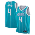 Men’s Charlotte Hornets #4 Sion James Teal Icon Edition Swingman Jersey