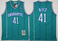Men’s Charlotte Hornets #41 Glen Rice Green Hardwood Classics Soul Swingman Throwback Jersey