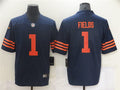Men’s Chicago Bears #1 Justin Fields Nike Navy Orange Vapor Limited Jersey
