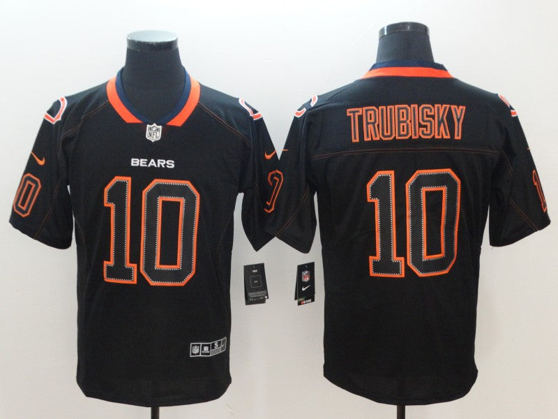 Men’s Chicago Bears #10 Mitch Trubisky Black Team Jersey