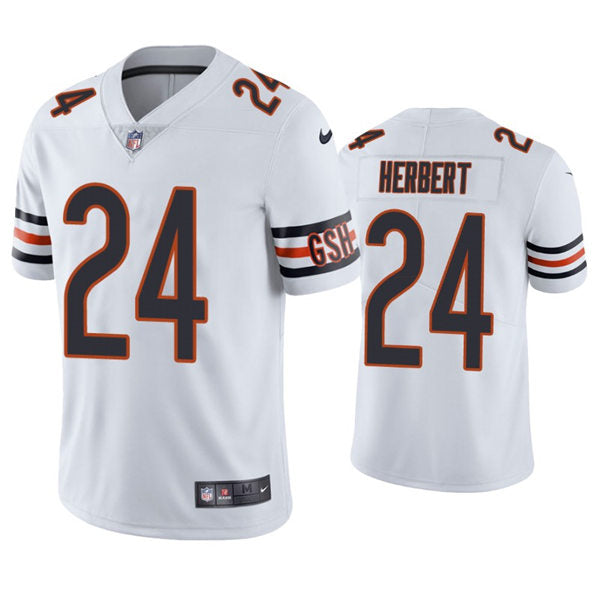 Mens Chicago Bears #24 Khalil Herbert Nike White Vapor Untouchable Limited Jersey