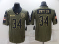 Men’s Chicago Bears #34 Walter Payton Brown Jersey