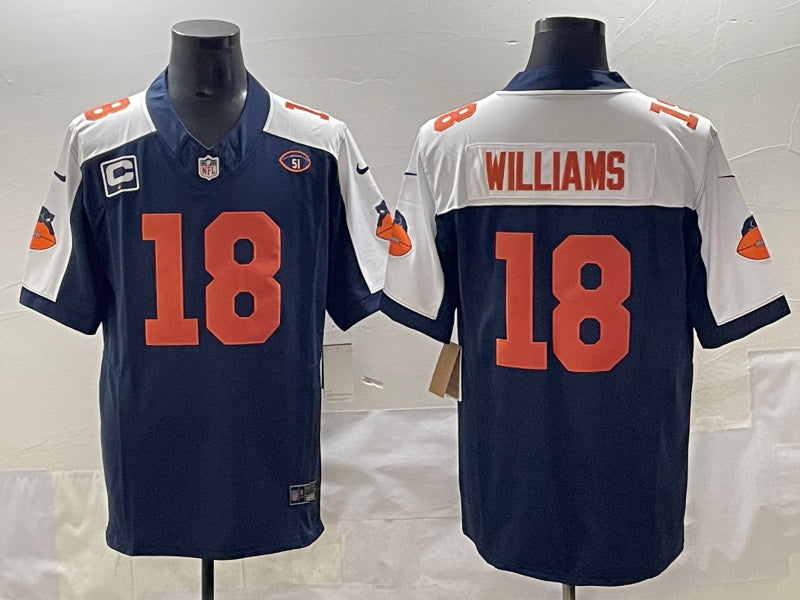 Men’s Chicago Bears Caleb Williams #18 Navy Jersey