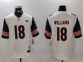 Men’s Chicago Bears Caleb Williams #18 White Jersey