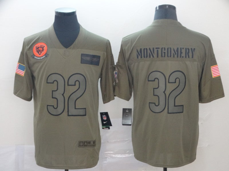 Men’s Chicago Bears David Montgomery #32 Brown Jersey