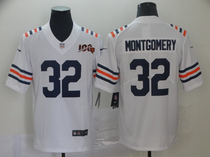 Men’s Chicago Bears David Montgomery #32 White Jersey