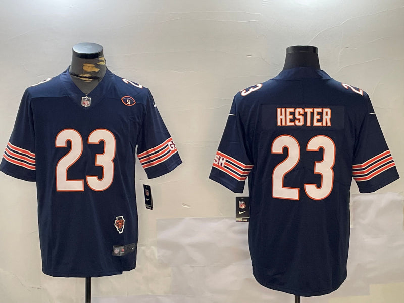 Men’s Chicago Bears Devin Hester #23 Navy Jersey