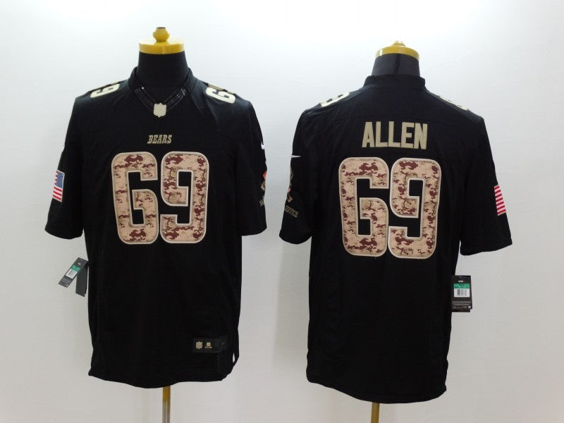 Men’s Chicago Bears Jared Allen #69 Black Jersey