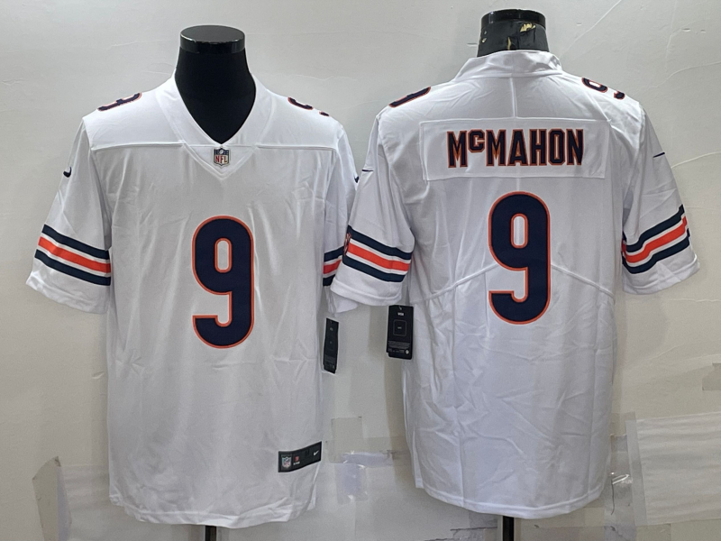 Men’s Chicago Bears Jim McMahon #9 White Jersey