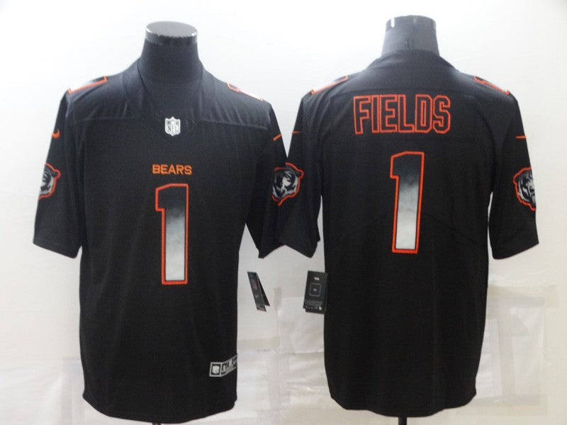 Men’s Chicago Bears Justin Fields #1 Black Jersey