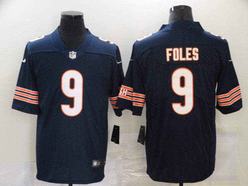 Men’s Chicago Bears Nick Foles #9 Navy Jersey