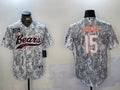 Men’s Chicago Bears Rome Odunze #15 Arctic Camo 2024 Salute to Service Jersey