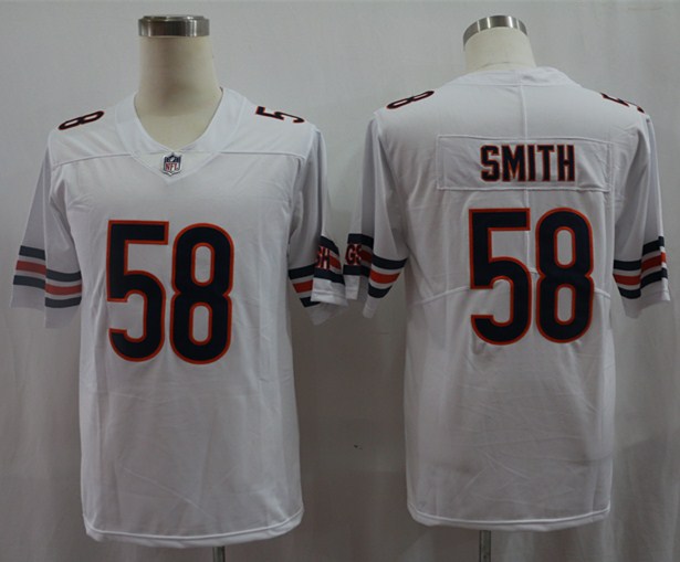 Men’s Chicago Bears Roquan Smith #58 White Jersey