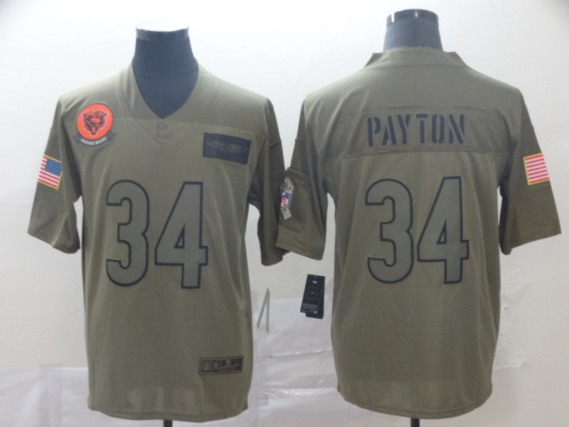 Men’s Chicago Bears Walter Payton #34 Brown Jersey