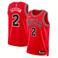 Mens Chicago Bulls #2 Collin Sexton Nike Red Icon Edition Swingman Jersey