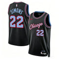 Mens Chicago Bulls #22 Anfernee Simons 2025-26 Black City Edition Swingman Jersey