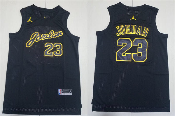 Men’s Chicago Bulls  #23 Michael Jordan Black Air Jordan Jersey