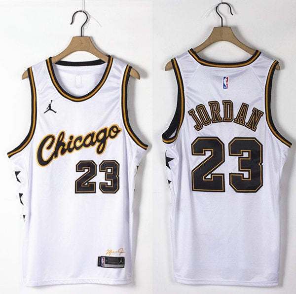 Mens Chicago Bulls #23 Michael Jordan White NBA Final Game Chamption Anniversary Jersey