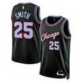 Mens Chicago Bulls #25 Jalen Smith Black 2025-26 City Edition Jersey