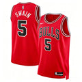 Mens Chicago Bulls #5 Dailyn Swain Nike Red Icon Edition Swingman Jersey