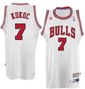 Men’s Chicago Bulls #7 Toni Kukoc White White Swingman Throwback Jersey
