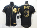 Men’s Chicago Cubs Javier Baez #9 Black Stitched Jersey