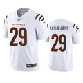 Men’s Cincinnati Bengals #29 Cam Taylor-Britt Nike White Vapor Limited Player Jersey