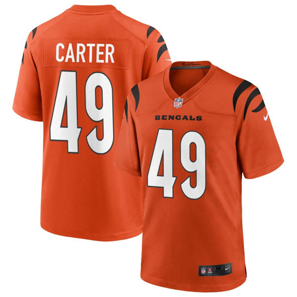 Men’s Cincinnati Bengals #49 Barrett Carter Nike Orange Alternate Vapor F.U.S.E. Limited Jersey