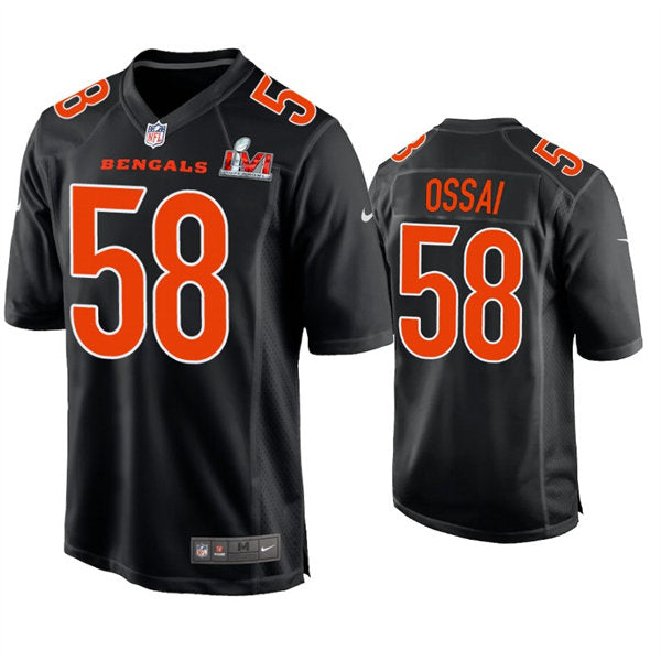 Men’s Cincinnati Bengals #58 Joseph Ossai Nike Black Super Bowl LVI Bound Game Fashion Jersey