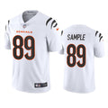 Men’s Cincinnati Bengals #89 Drew Sample Nike White Away Vapor Limited Jersey