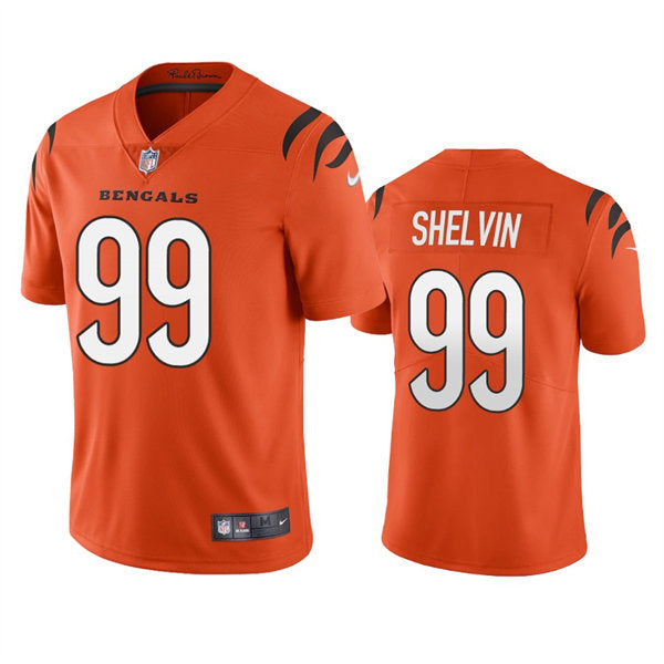 Men’s Cincinnati Bengals #99 Tyler Shelvin Nike Orange Alternate Vapor Limited Jersey