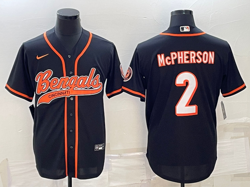 Men’s Cincinnati Bengals Evan McPherson #2 Black Jersey