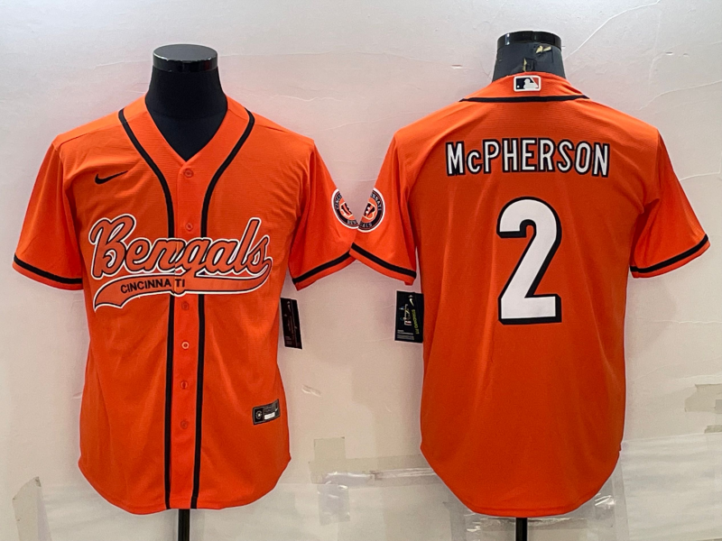 Men’s Cincinnati Bengals Evan McPherson #2 Orange Jersey