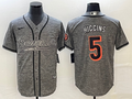 Men’s Cincinnati Bengals Tee Higgins #5 Grey Jersey