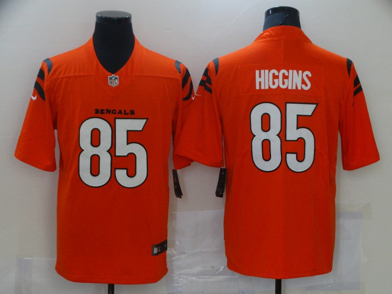 Men’s Cincinnati Bengals Tee Higgins #85 Orange Jersey