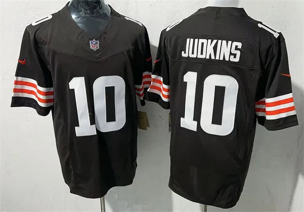 Mens Cleveland Browns #10 Quinshon Judkins Nike Brown Home Vapor F.U.S.E. Limited Jersey