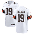 Mens Cleveland Browns #19 Cedric Tillman Nike White Away Vapor Limited Jersey