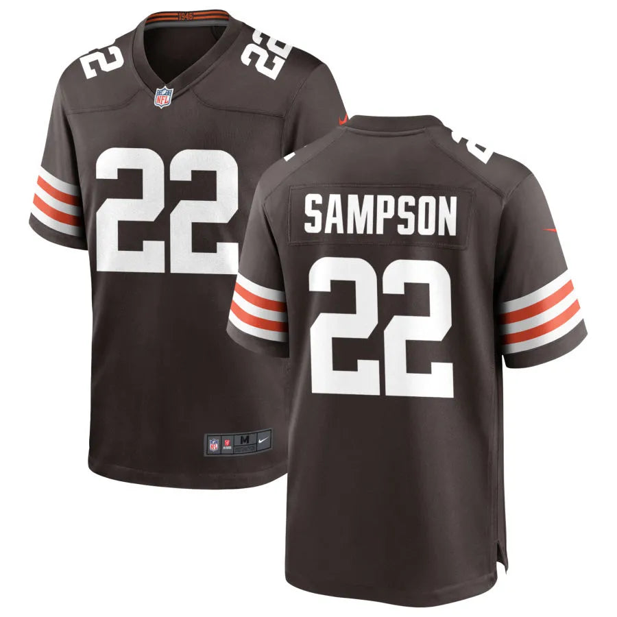 Mens Cleveland Browns #22 Dylan Sampson Nike Brown Home Vapor F.U.S.E. Limited Jersey