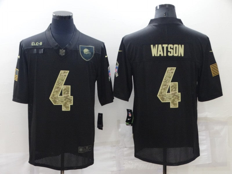 Men’s Cleveland Browns #4 Deshaun Watson Black Jersey