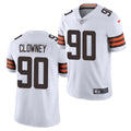 Men’s Cleveland Browns #90 Jadeveon Clowney Nike White Vapor Limited Jersey