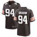 Mens Cleveland Browns #94 Mason Graham Nike Brown Home Vapor F.U.S.E. Limited Jersey
