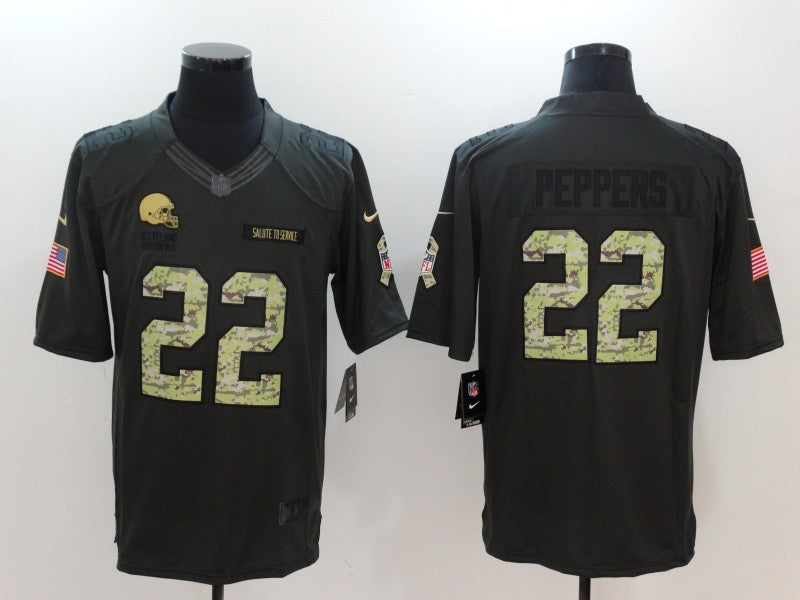 Men’s Cleveland Browns Jabrill Peppers #22 Black Jersey