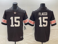 Men’s Cleveland Browns Joe Flacco #15 Brown Jersey