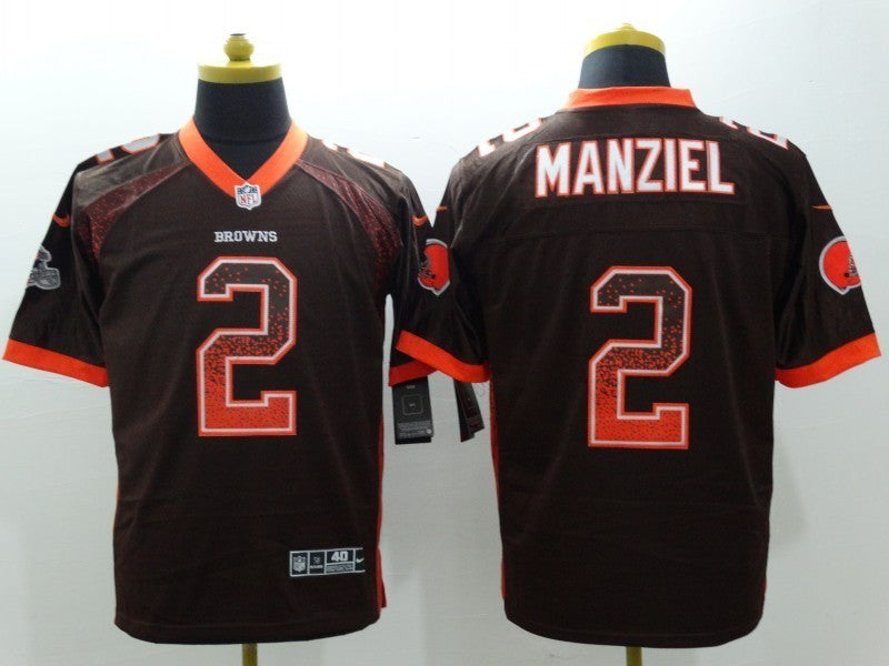 Men’s Cleveland Browns Johnny Manziel #2 Brown Jersey