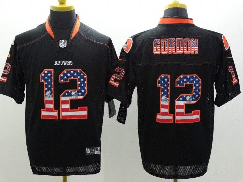Men’s Cleveland Browns Josh Gordon #12 Black Jersey