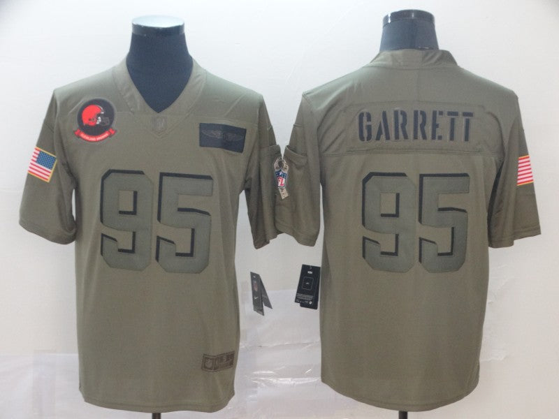 Men’s Cleveland Browns Myles Garrett Olive Jersey