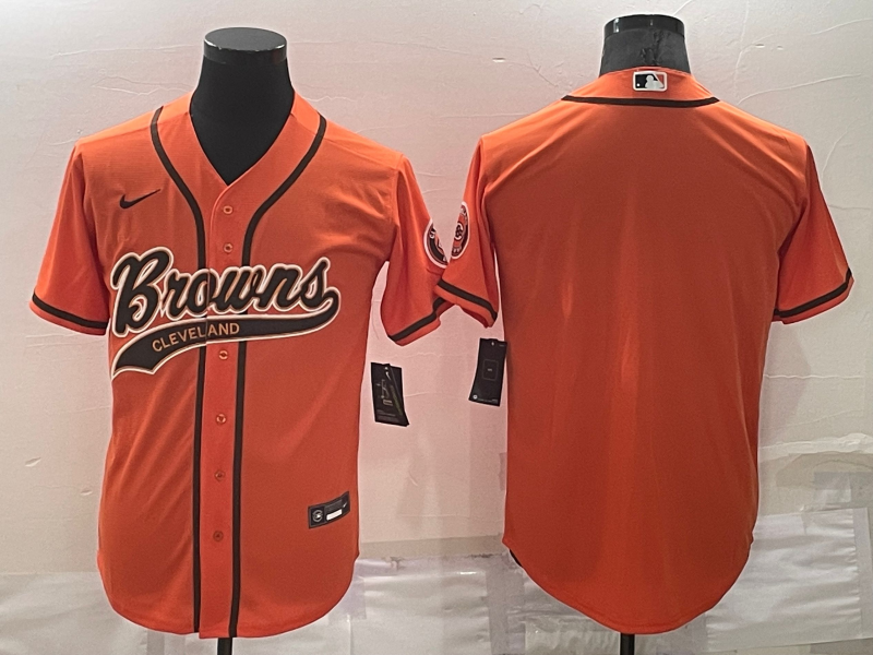 Men’s Cleveland Browns Orange Blank Jersey