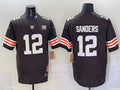 Men’s Cleveland Browns Shedeur Sanders #12 Brown 2025 NFL Draft Jersey